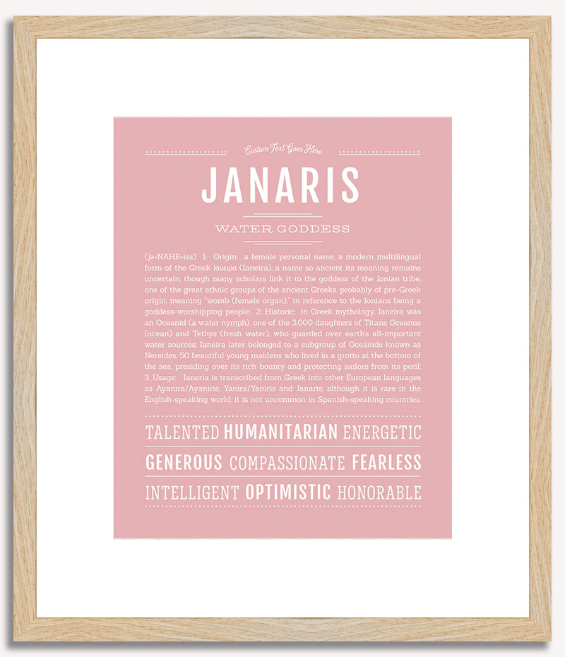 Janaris | Name Art Print