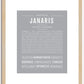 Janaris | Name Art Print