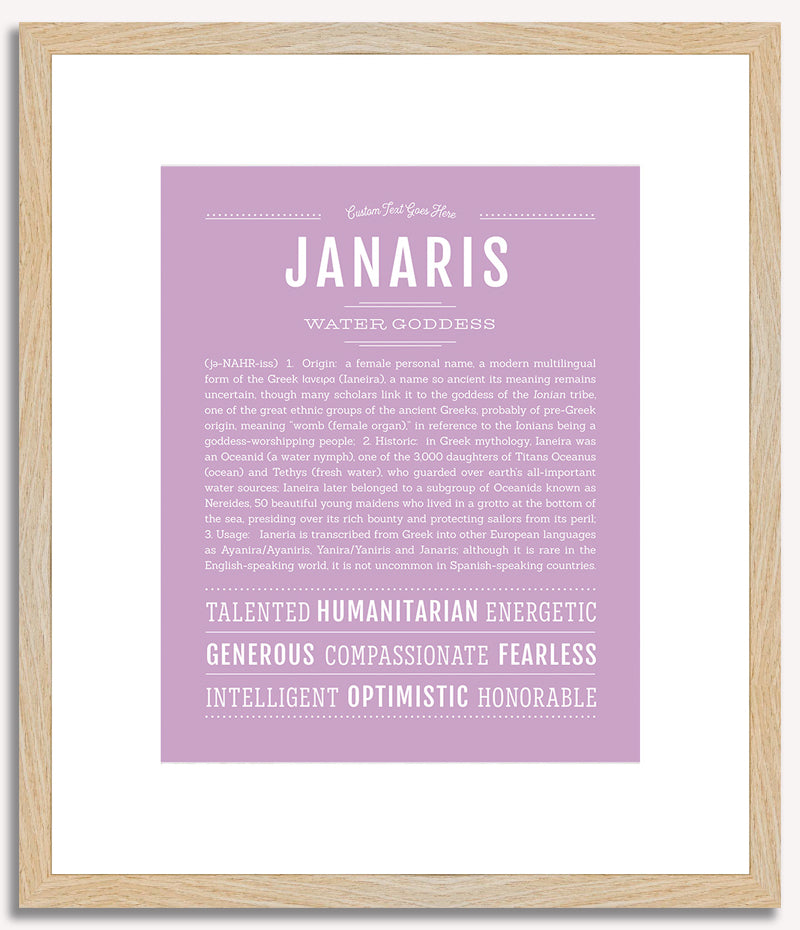 Janaris | Name Art Print