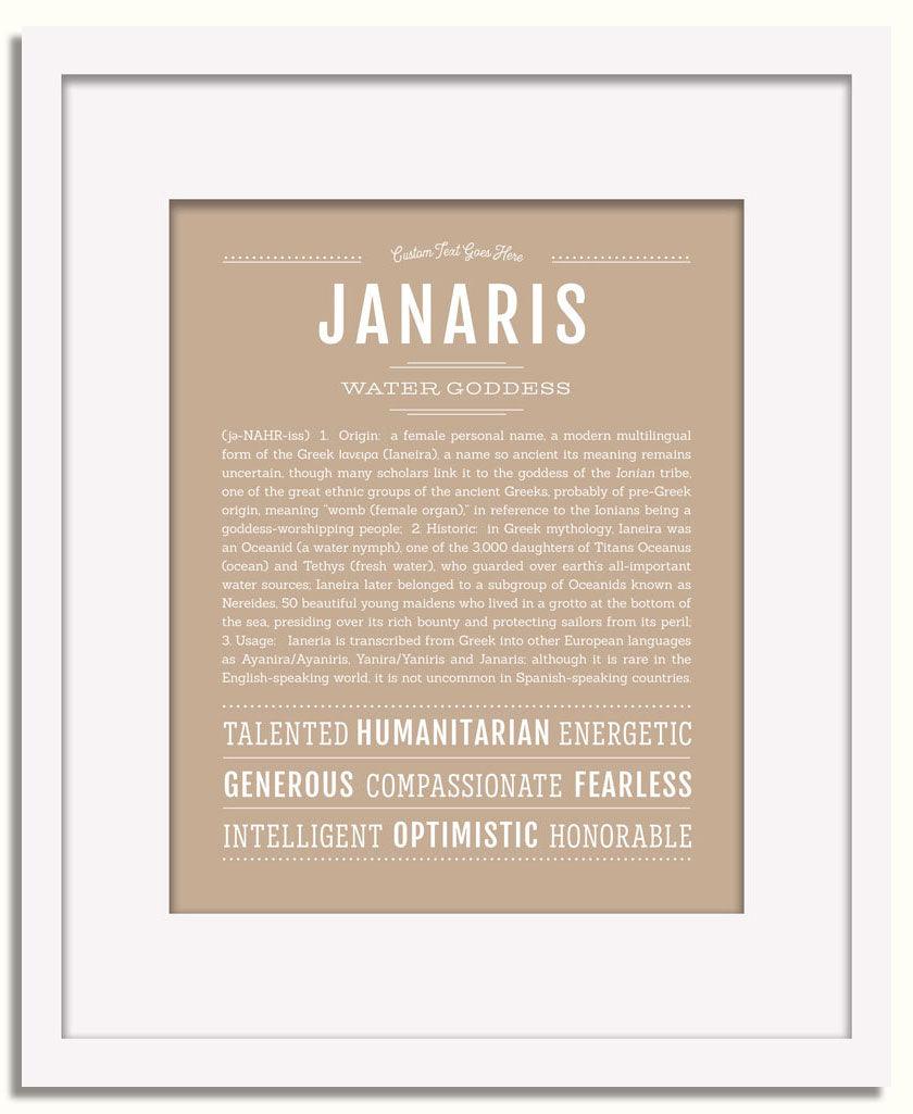 Frame Options | Tan | White Frame, Matted