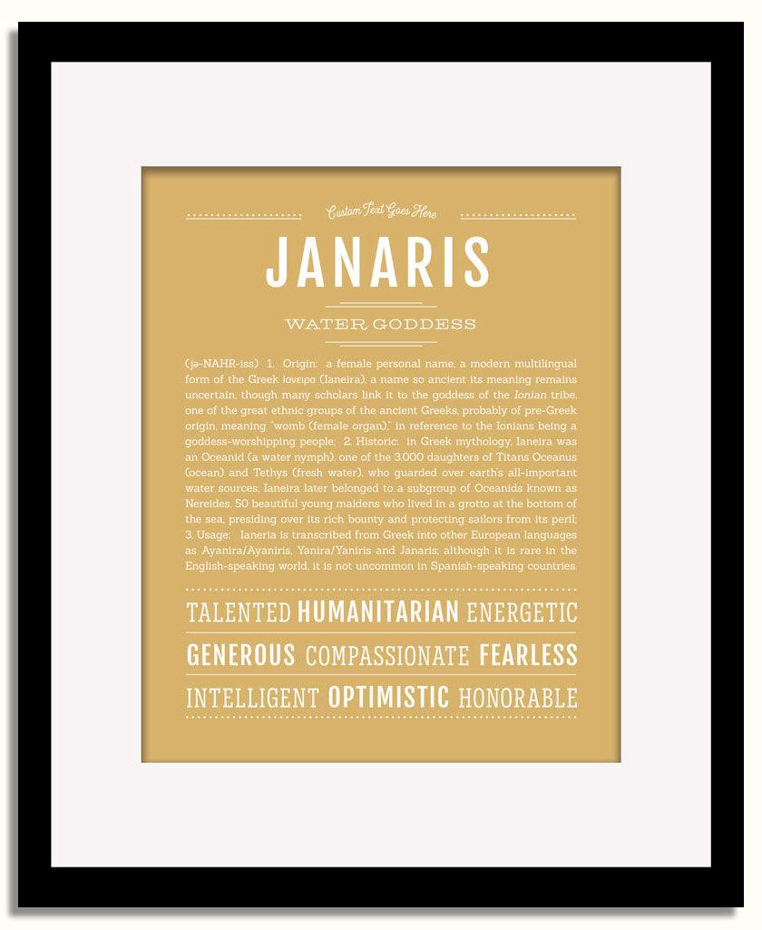 Frame Options | Matte Gold | Black Frame, Matted