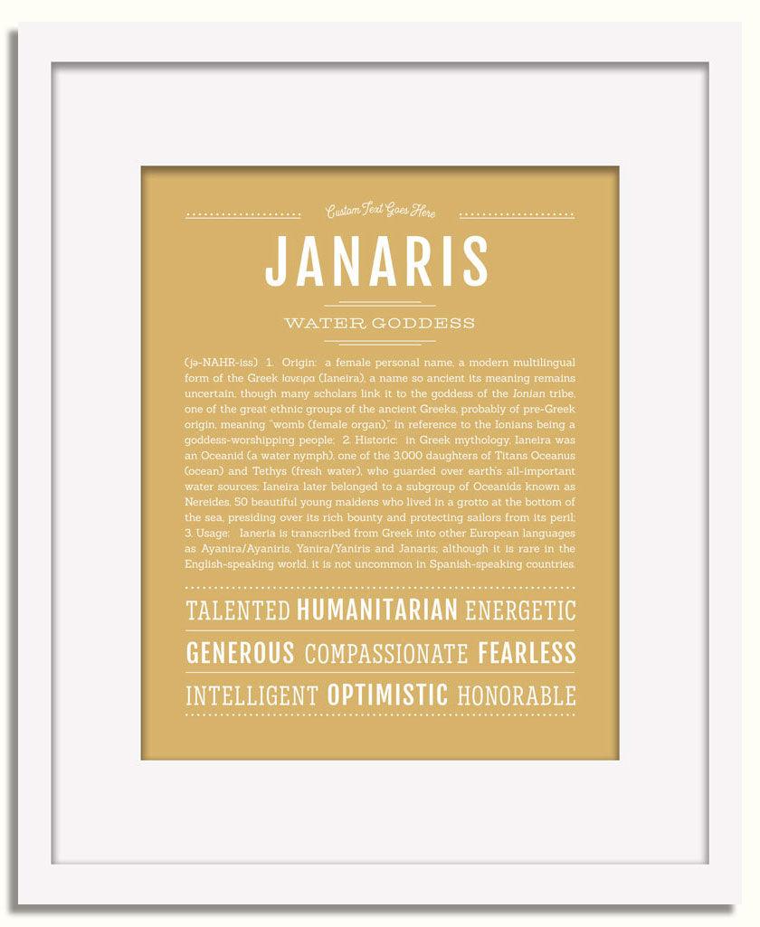 Frame Options | Matte Gold | White Frame, Matted