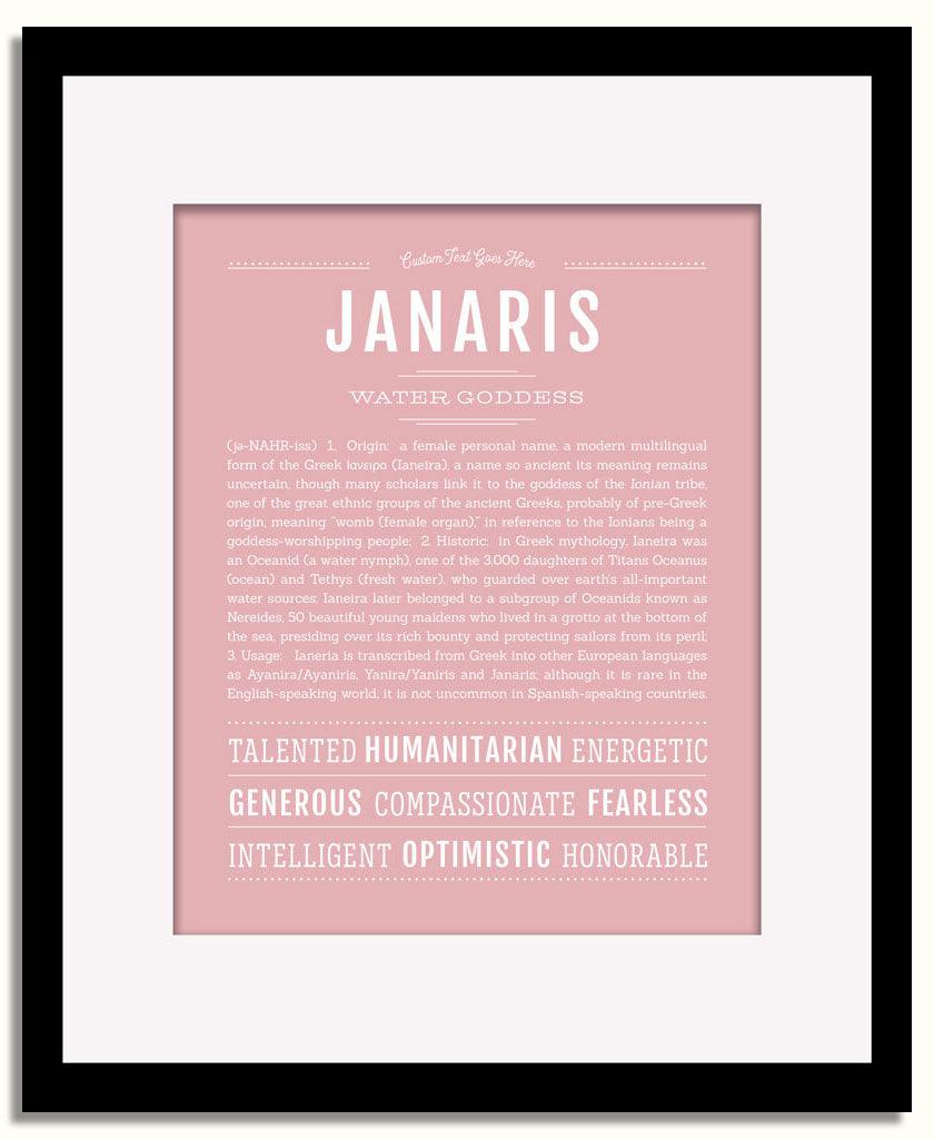 Frame Options | Dusty Rose | Black Frame, Matted