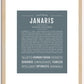 Janaris | Name Art Print