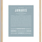 Janaris | Name Art Print