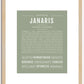 Janaris | Name Art Print