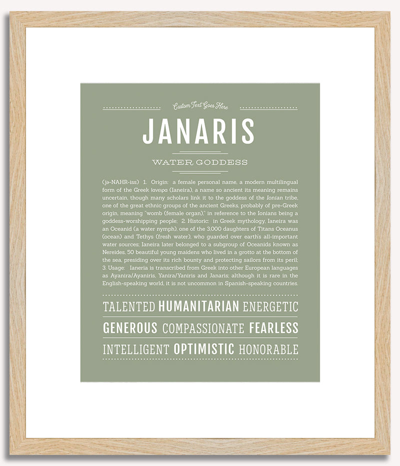 Janaris | Name Art Print