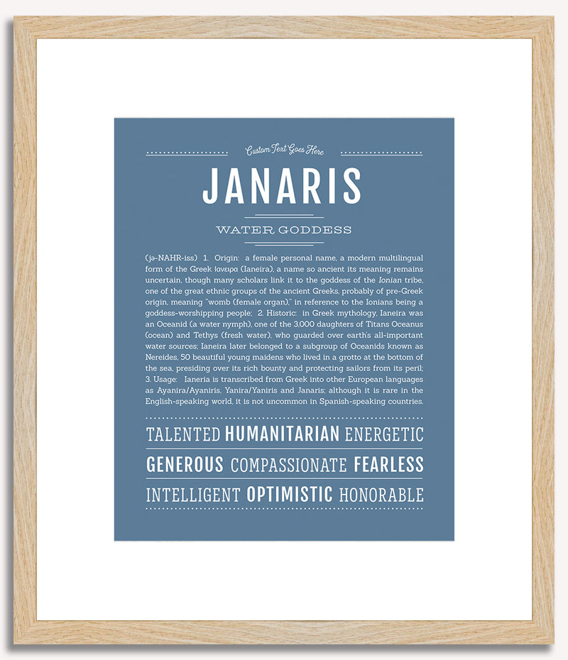 Janaris | Name Art Print