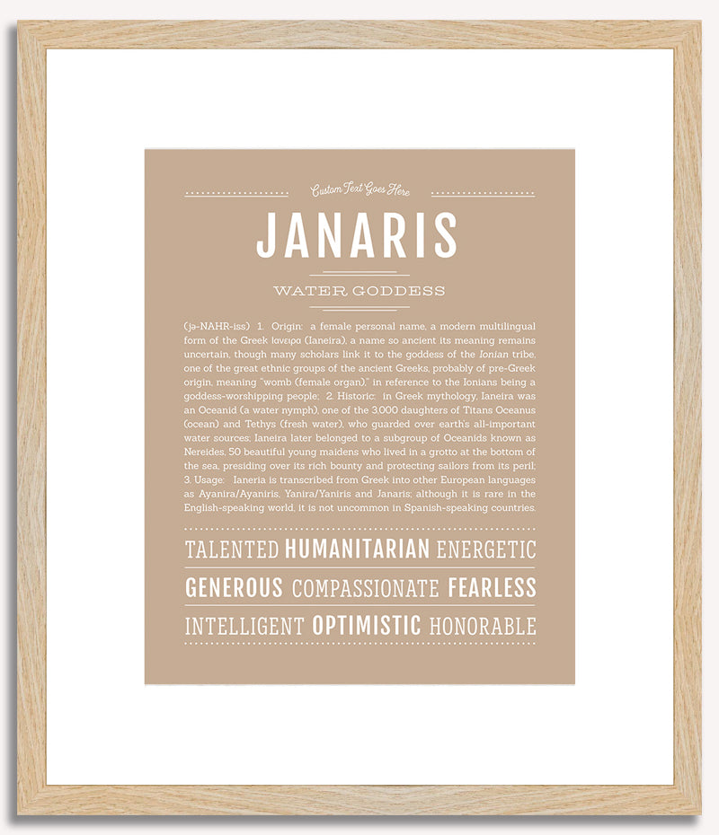 Janaris | Name Art Print