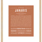 Janaris | Name Art Print