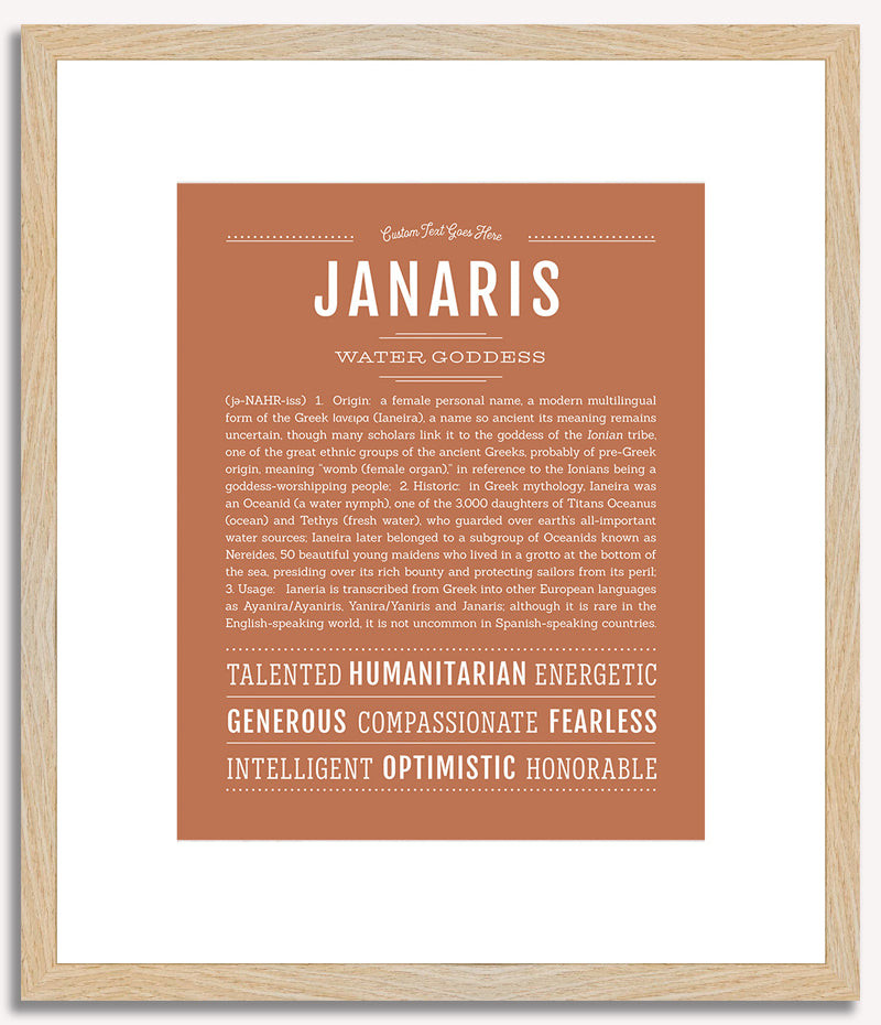 Janaris | Name Art Print