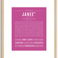 Janee | Name Art Print