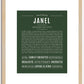 Janel | Name Art Print