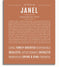Janel | Name Art Print – Name Stories