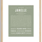 Janelle | Name Art Print