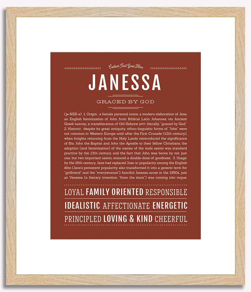 Janessa | Name Art Print