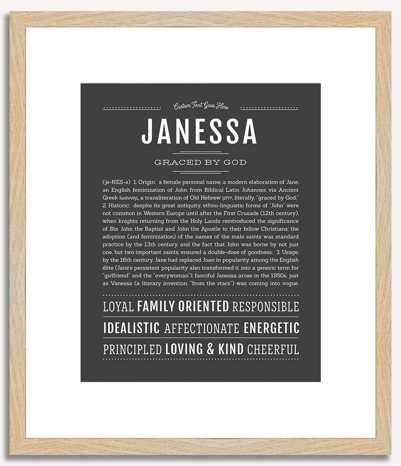 Janessa | Name Art Print