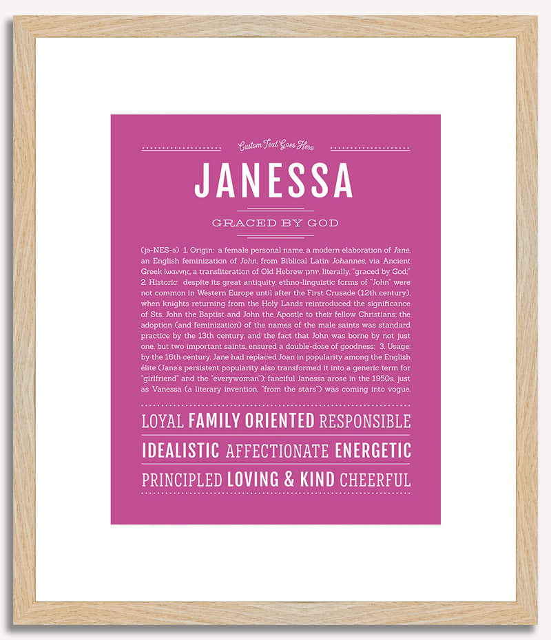 Janessa | Name Art Print