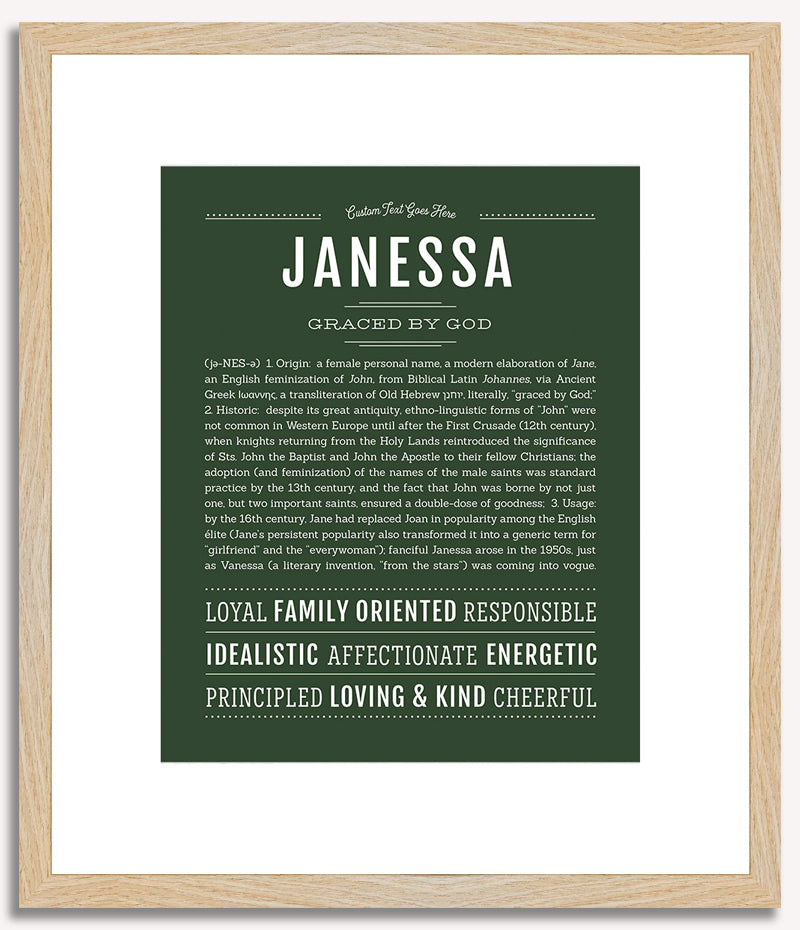 Janessa | Name Art Print