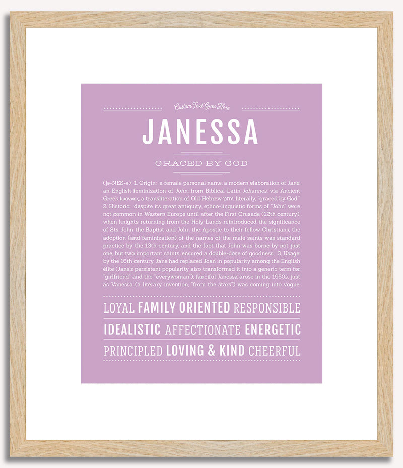 Janessa | Name Art Print