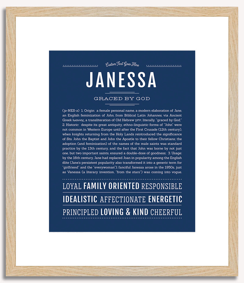 Janessa | Name Art Print