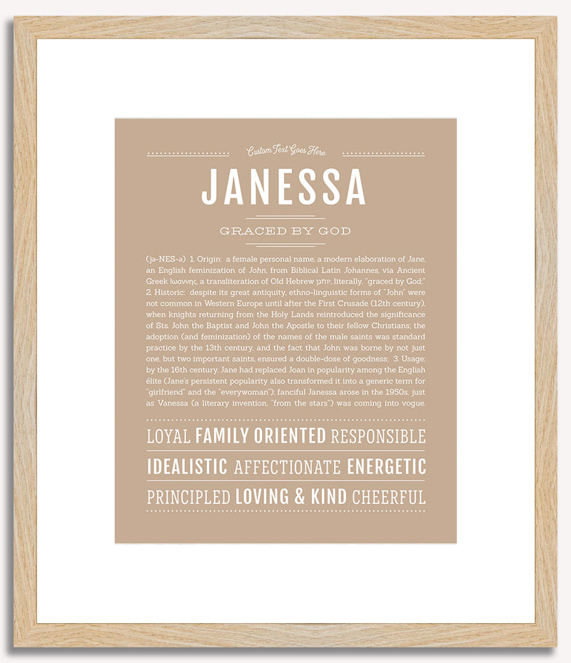 Janessa | Name Art Print