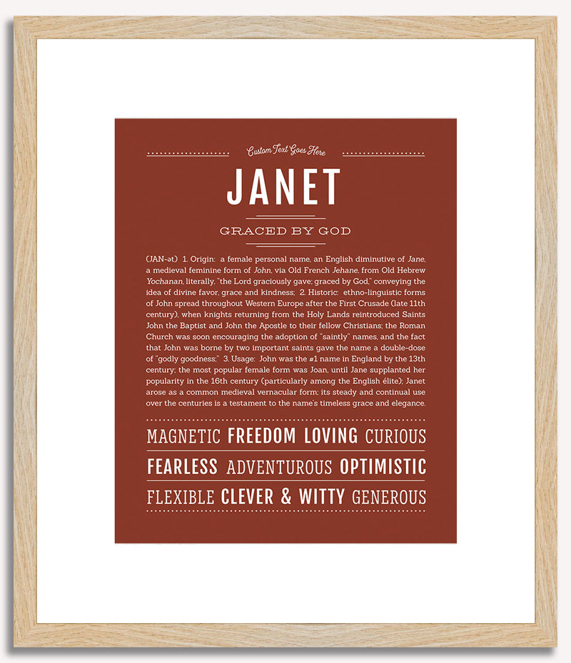 Janet | Name Art Print