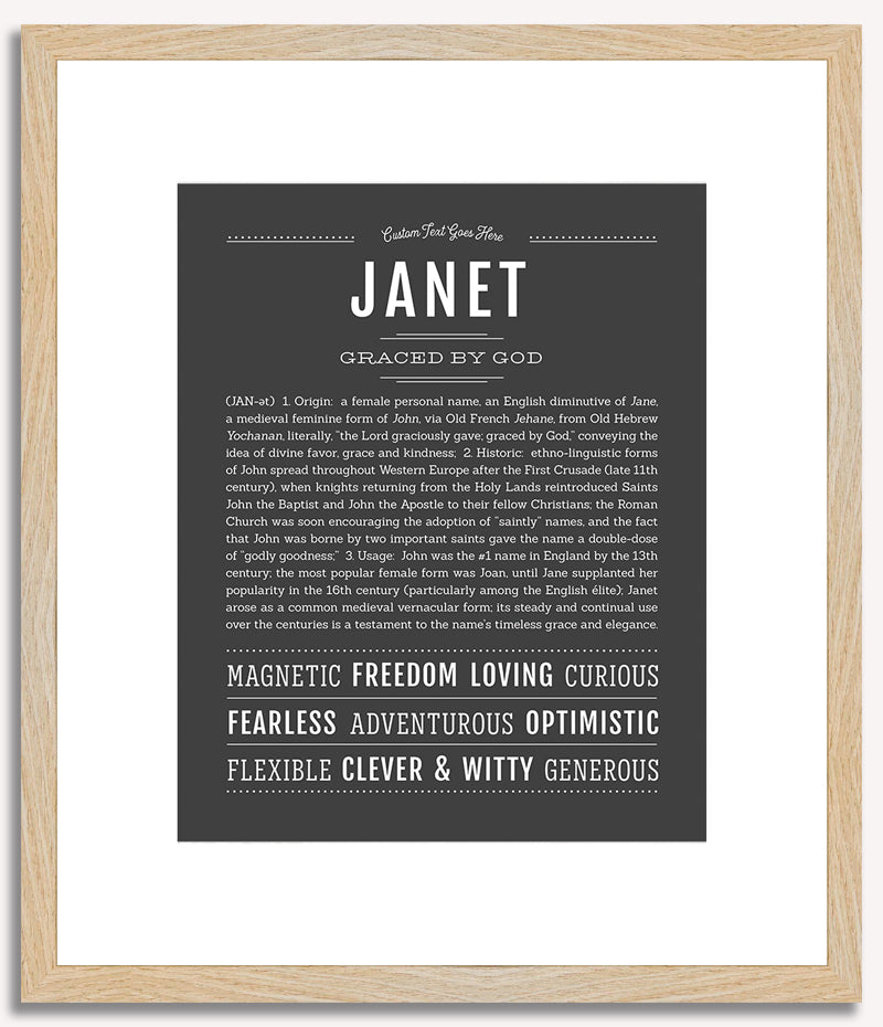 Janet | Name Art Print