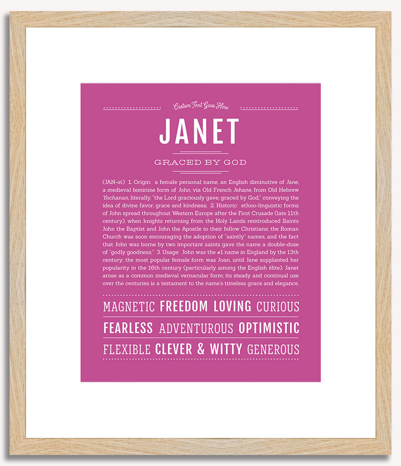 Janet | Name Art Print