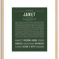 Janet | Name Art Print