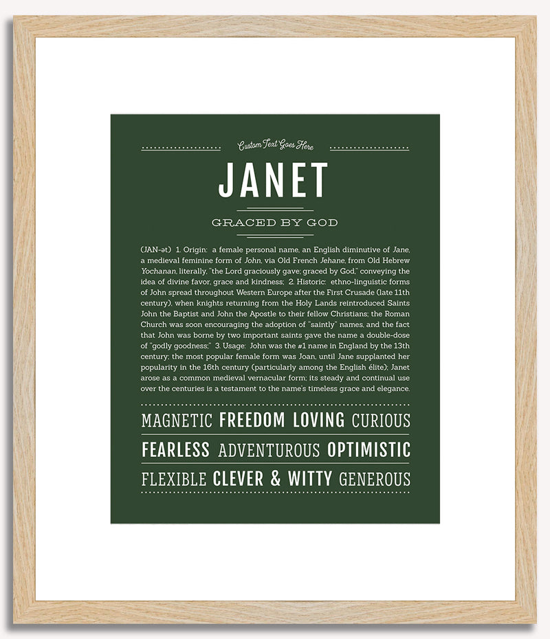 Janet | Name Art Print