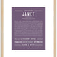 Janet | Name Art Print