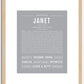 Janet | Name Art Print