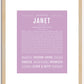 Janet | Name Art Print