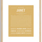 Janet | Name Art Print