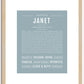 Janet | Name Art Print