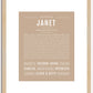 Janet | Name Art Print