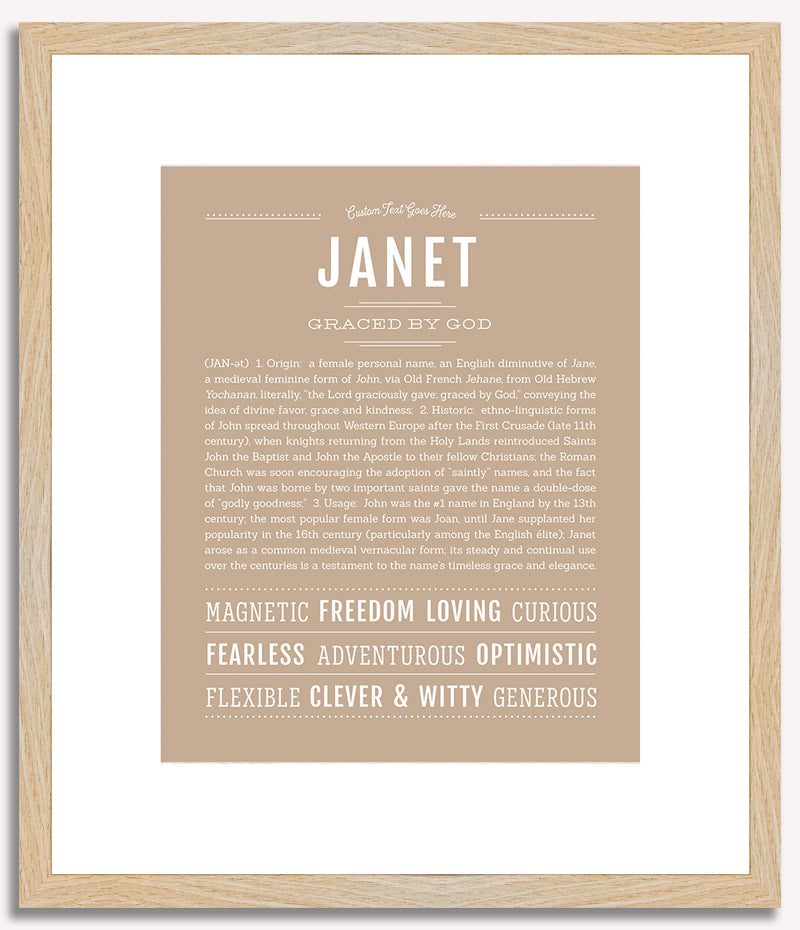 Janet | Name Art Print