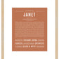 Janet | Name Art Print