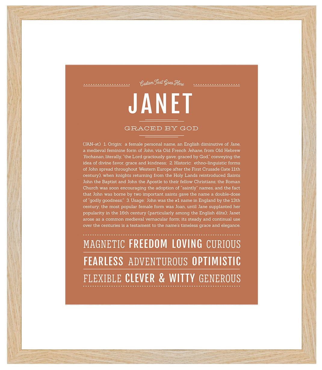 Janet | Name Art Print