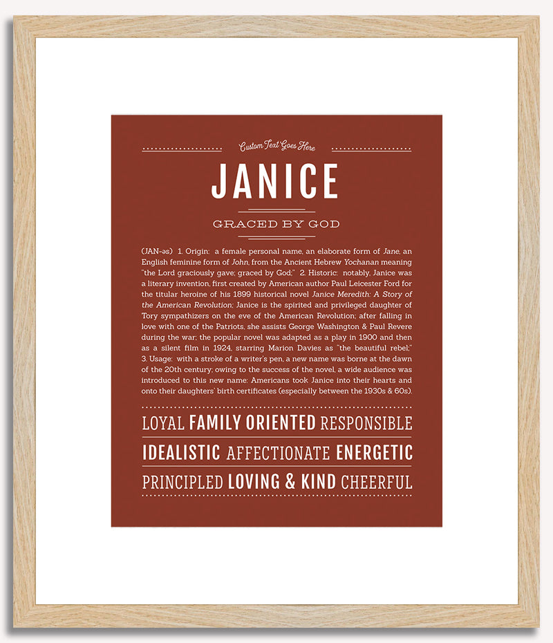 Janice | Name Art Print