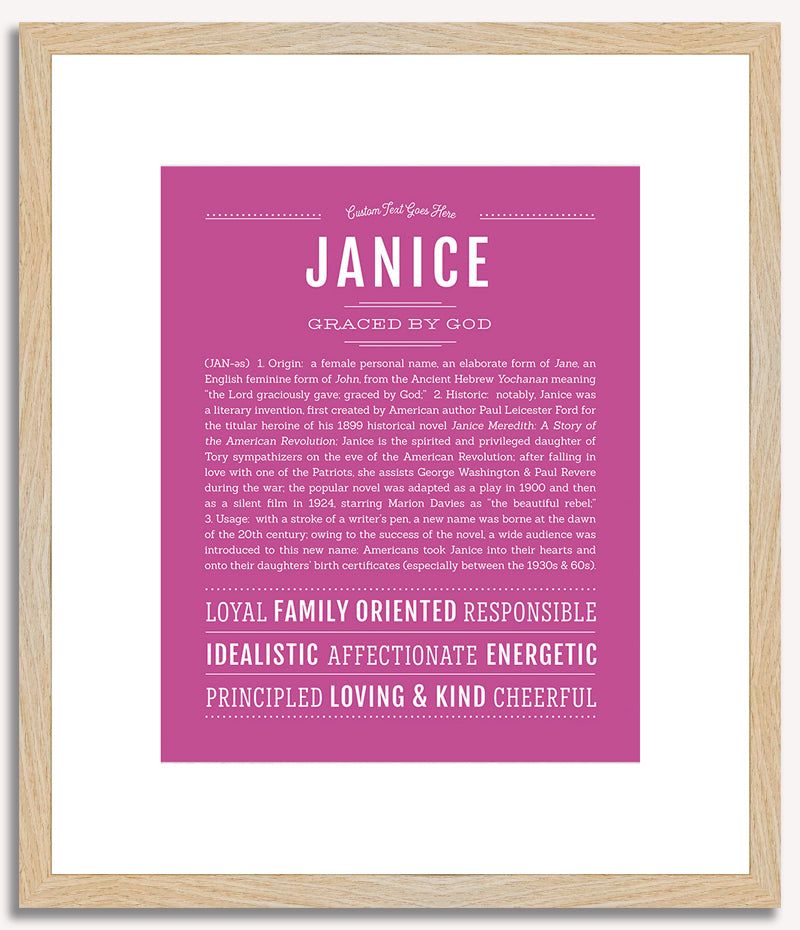 Janice | Name Art Print