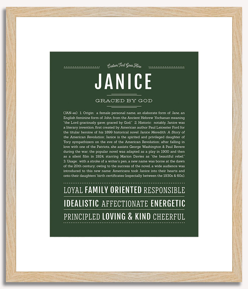 Janice | Name Art Print