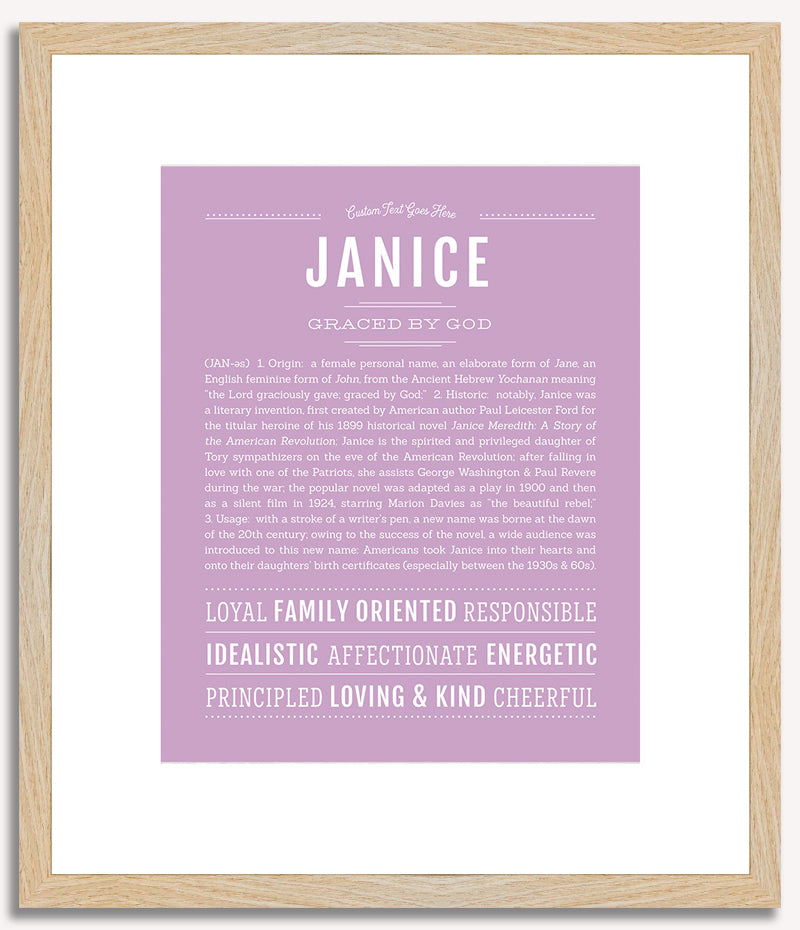 Janice | Name Art Print