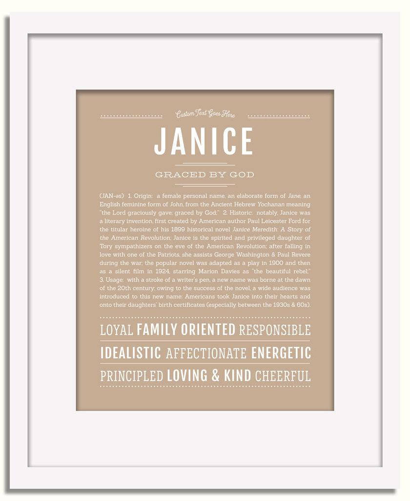 Frame Options | Tan | White Frame, Matted