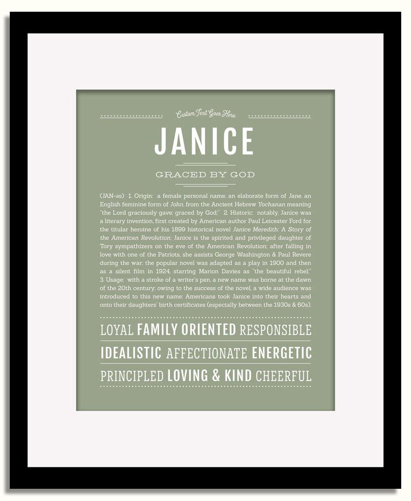 Frame Options | Sage | Black Frame, Matted