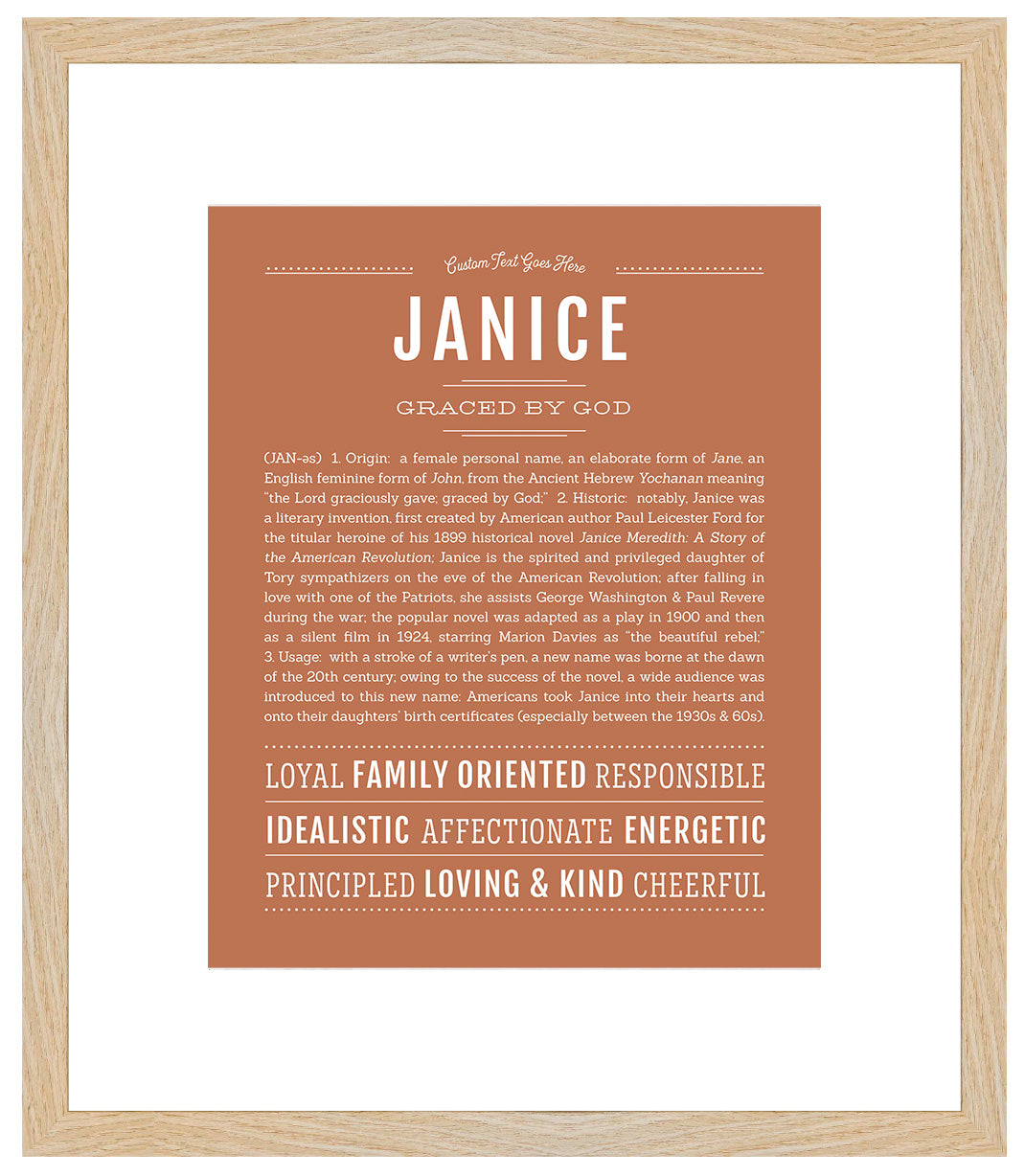 Janice | Name Art Print