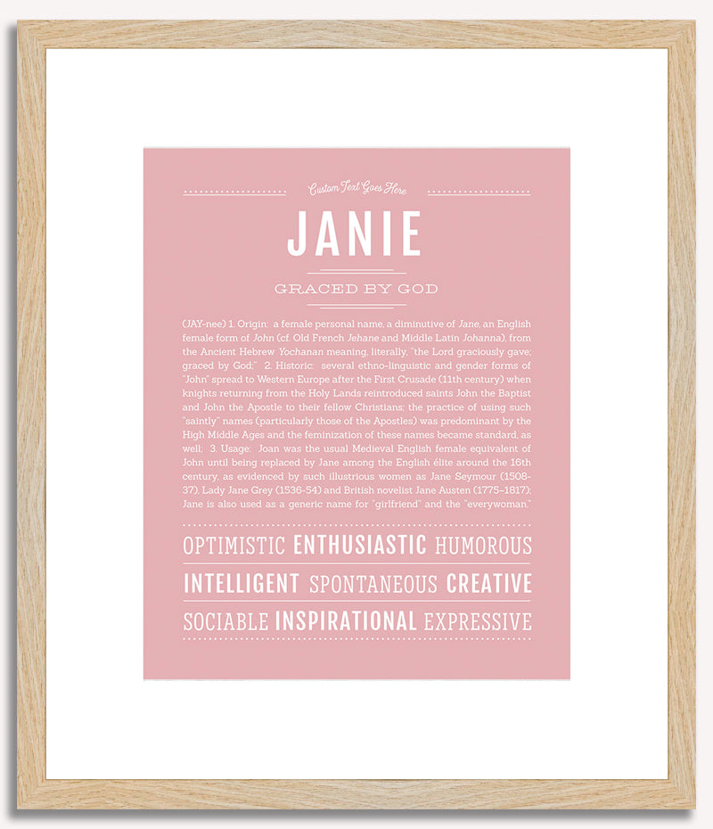 Janie | Name Art Print