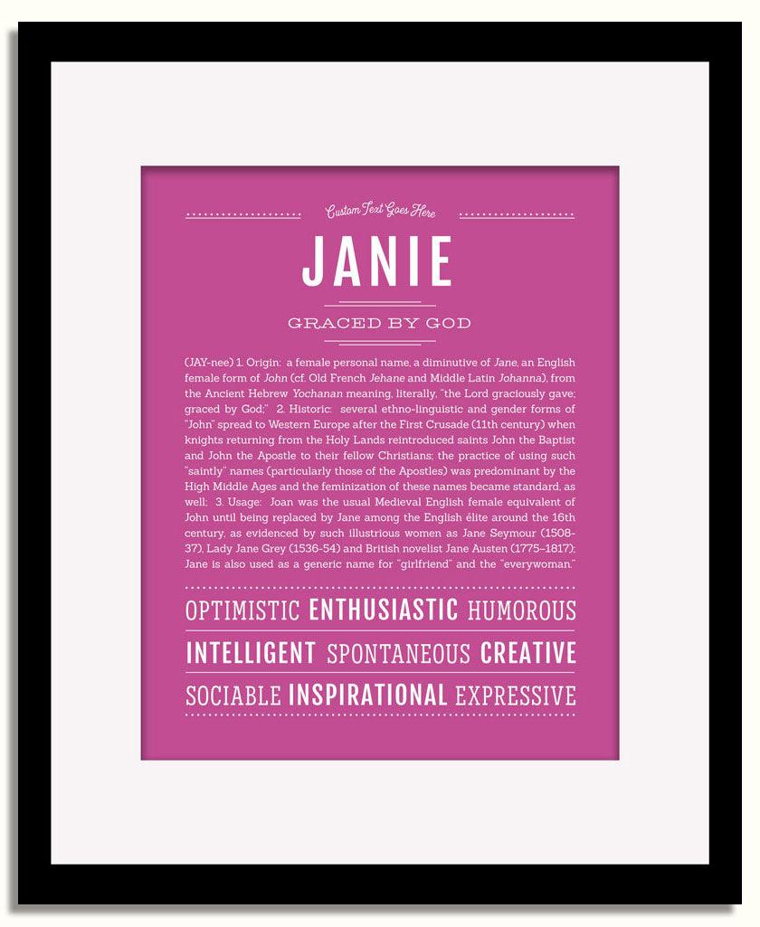 Frame Options | Dark Pink | Black Frame, Matted