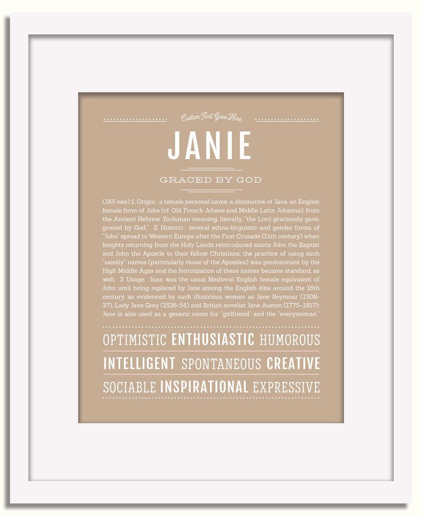 Frame Options | Tan | White Frame, Matted